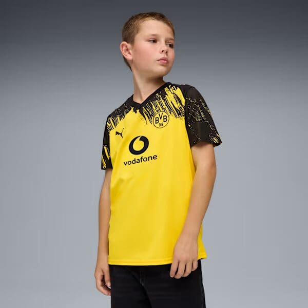 PUMA Borussia Dortmund Home Big Kids' Soccer Jersey 25/26 - Image 4