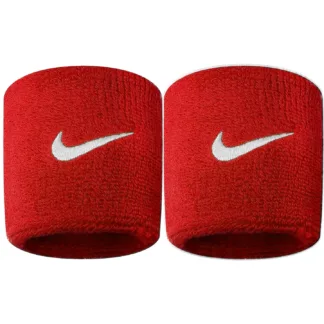 Nike Swoosh Wristbands  Red-White