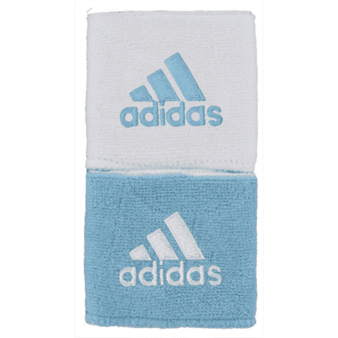 adidas Reversible Wristbands Sky Blue/White