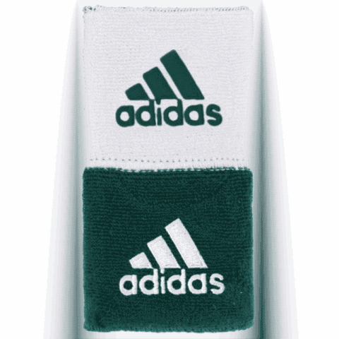 adidas Reversible Wristbands - Dark Green/White