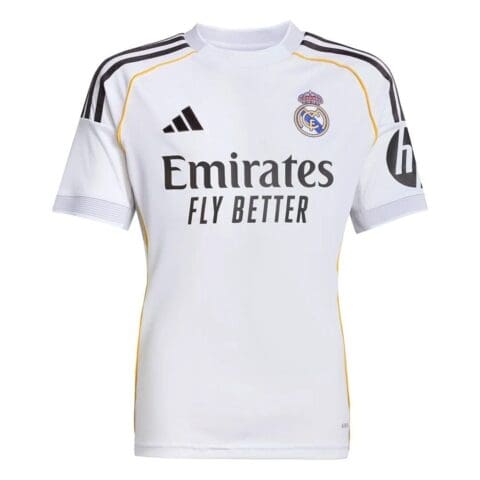 adidas Real Madrid Home Youth Soccer Jersey 25/26