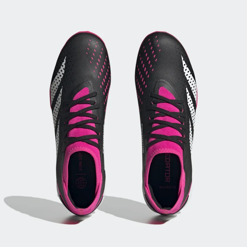 adidas Predator Accuracy.3 Turf Shoes (Core Black / Pink) - Image 3