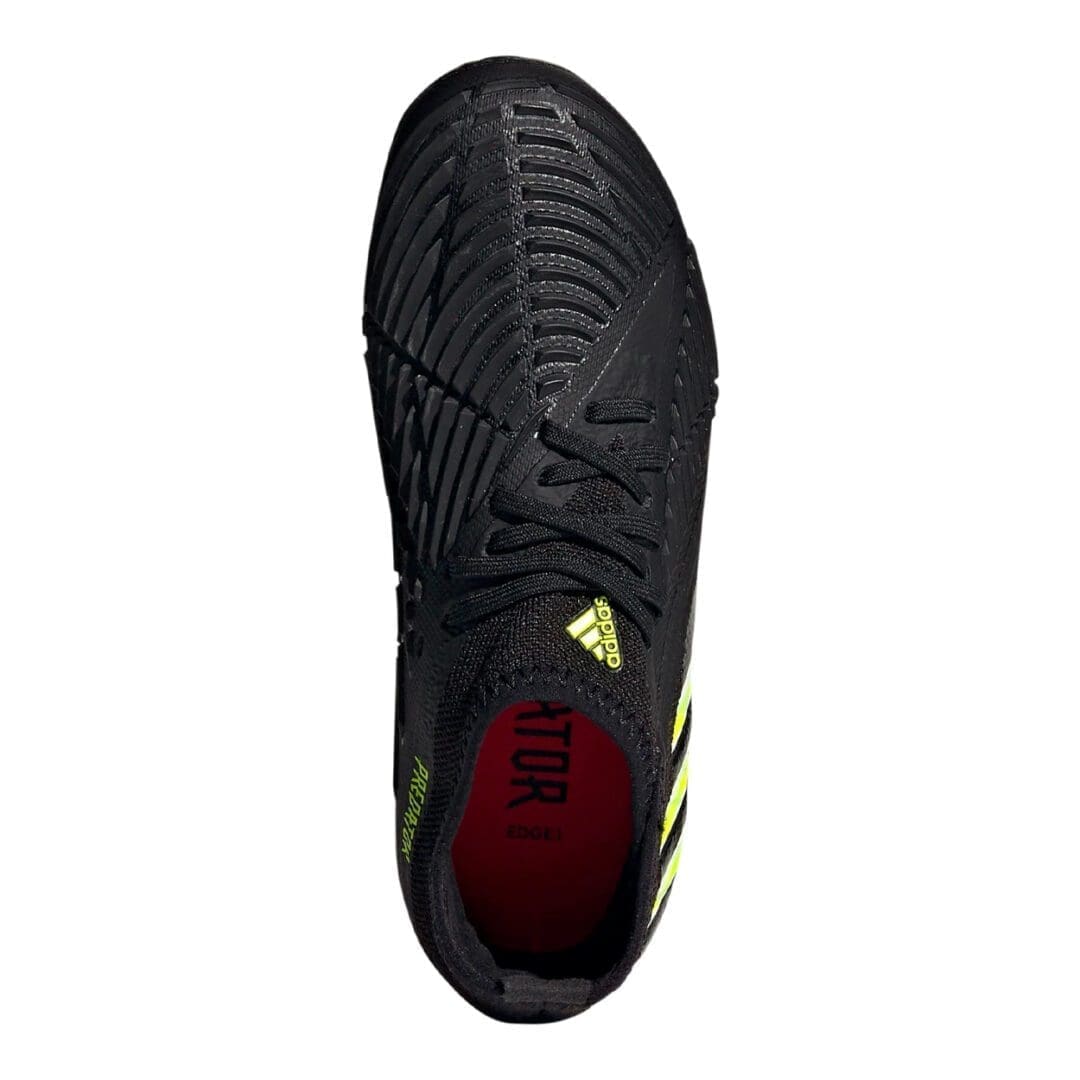 adidas Predator Edge.1 Firm Ground Shoes (Black / Green) - Image 4