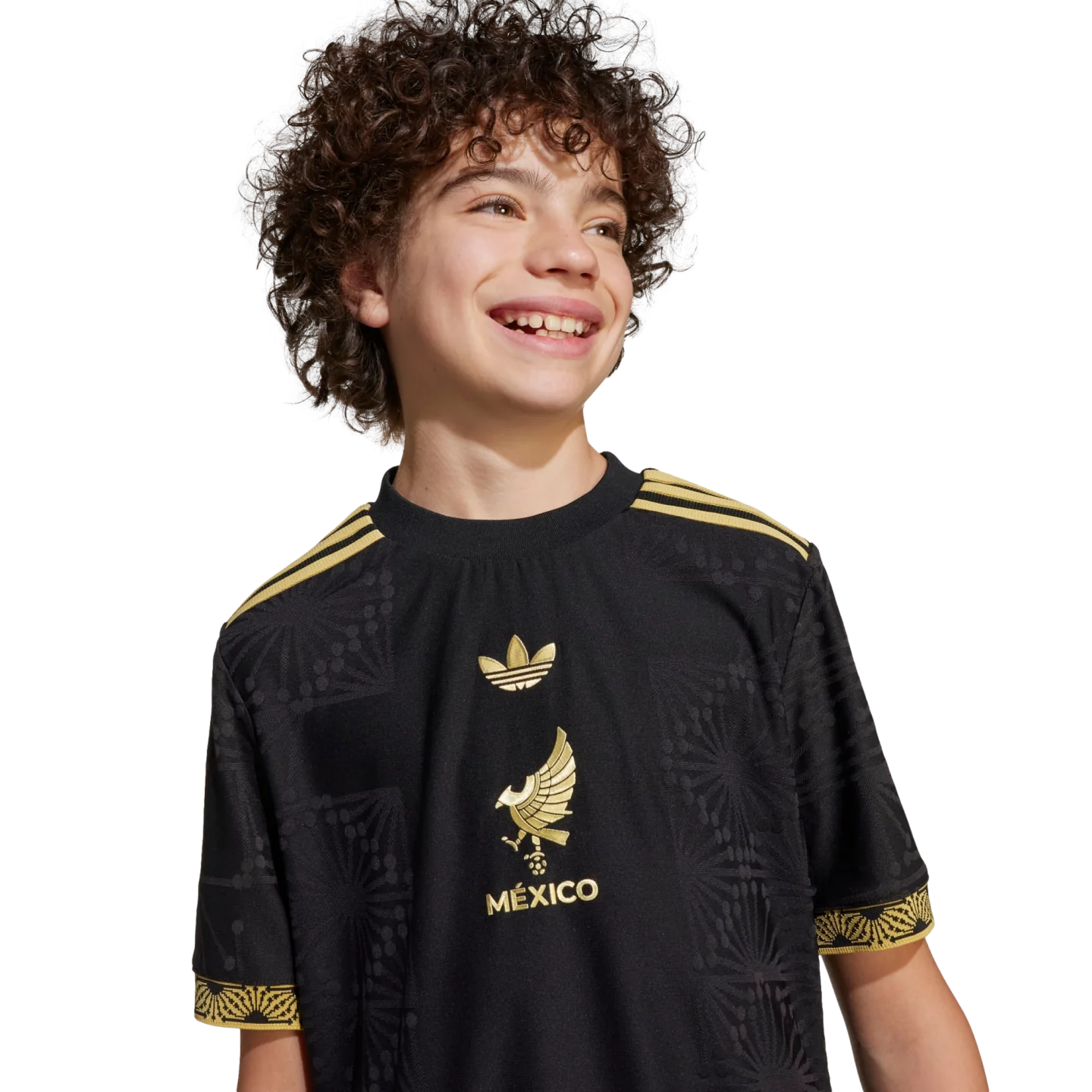 adidas Mexico Youth Gold Soccer Jersey 25 - Image 4