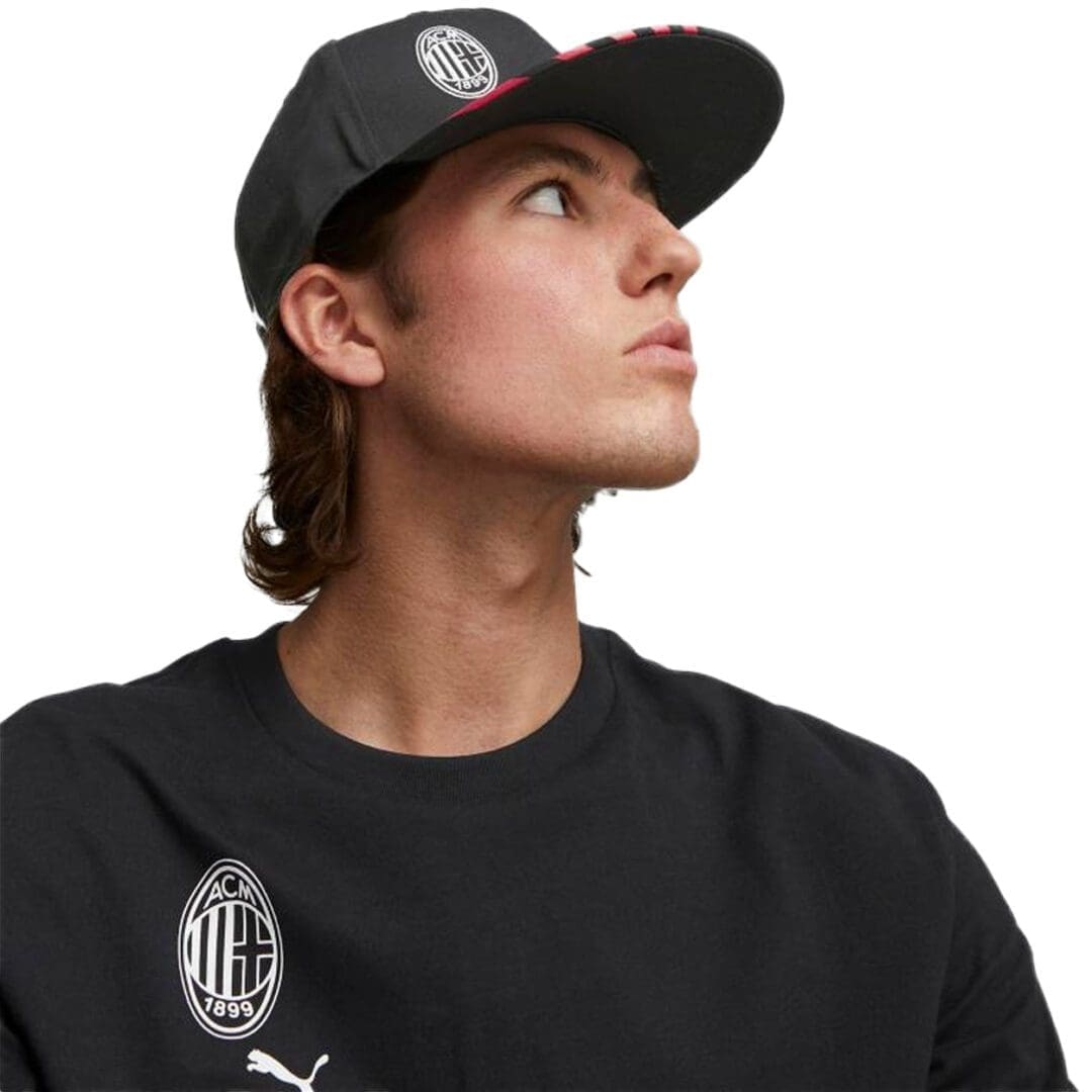 Puma AC Milan Ftblculture Cap (Black/Red) - Image 2
