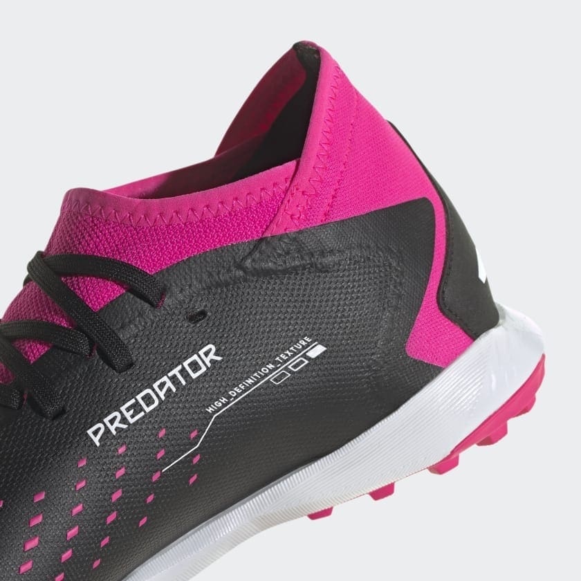 adidas Predator Accuracy.3 Turf Shoes (Core Black / Pink) - Image 7