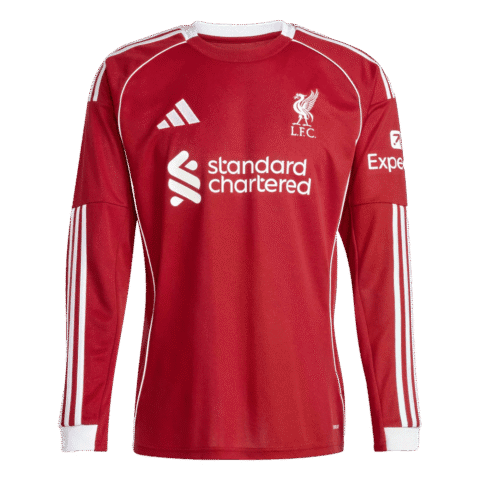 adidas Liverpool Home Men's L/S Soccer Jersey 25/26