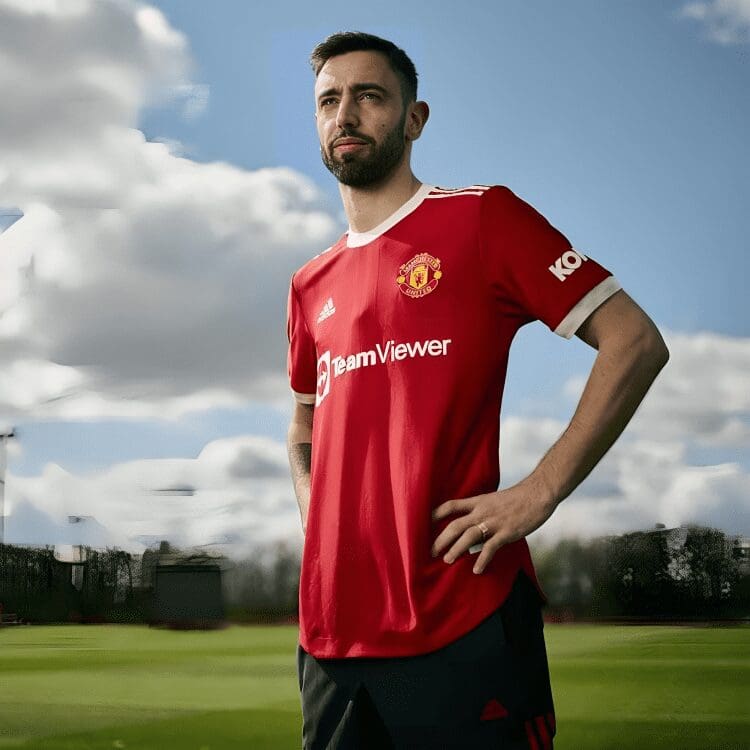 adidas Manchester United “B. Fernandes #18” Men’s Authentic Home Jersey 2021/22 - Image 2