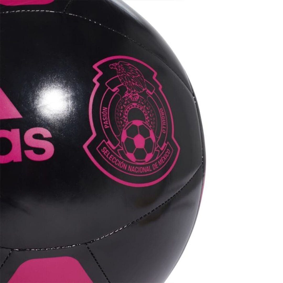 adidas Mexico Club Soccer Ball - Black/Real Magenta - Image 2