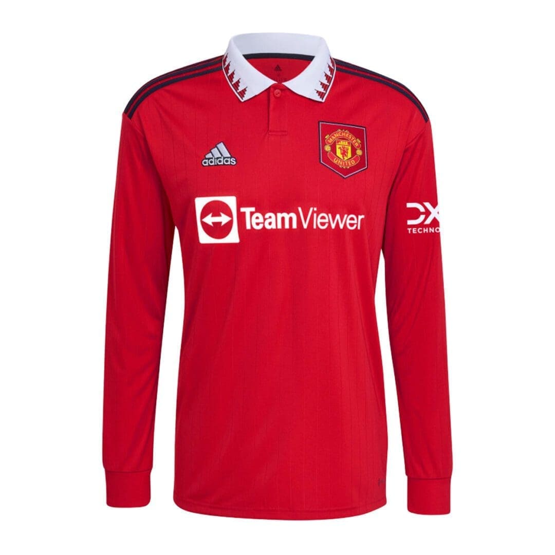 adidas Manchester United Long Sleeve Home Jersey 2022/23
