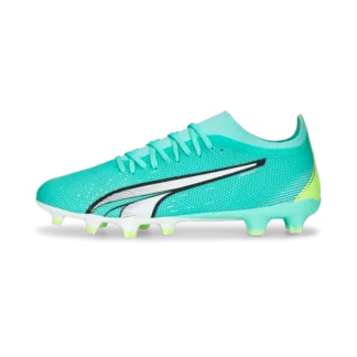Puma Ultra Match FG/AG Soccer Cleats Electric Peppermint/White
