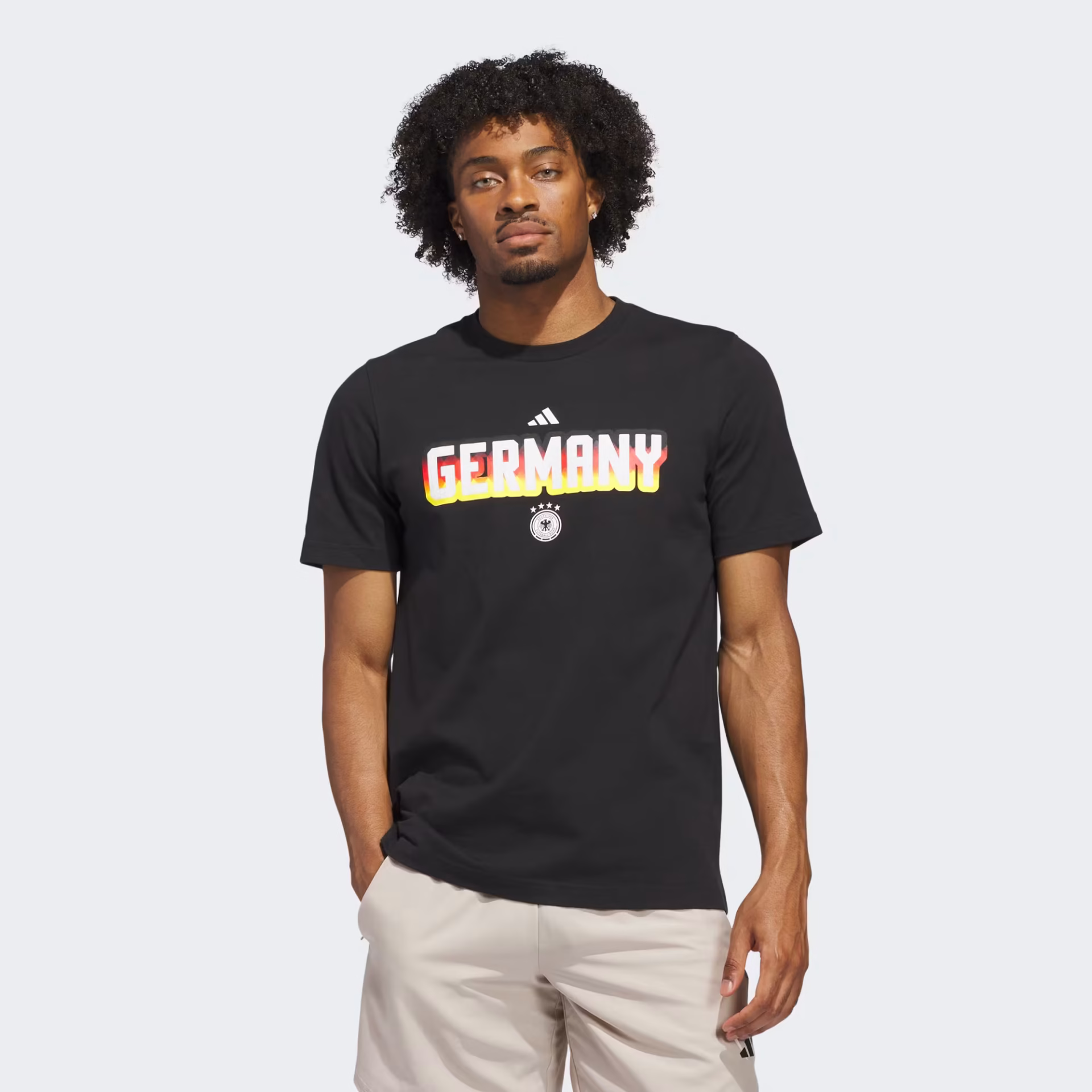 adidas World Cup Germany Men's Home Graphic Tee 26 - Black - Image 4