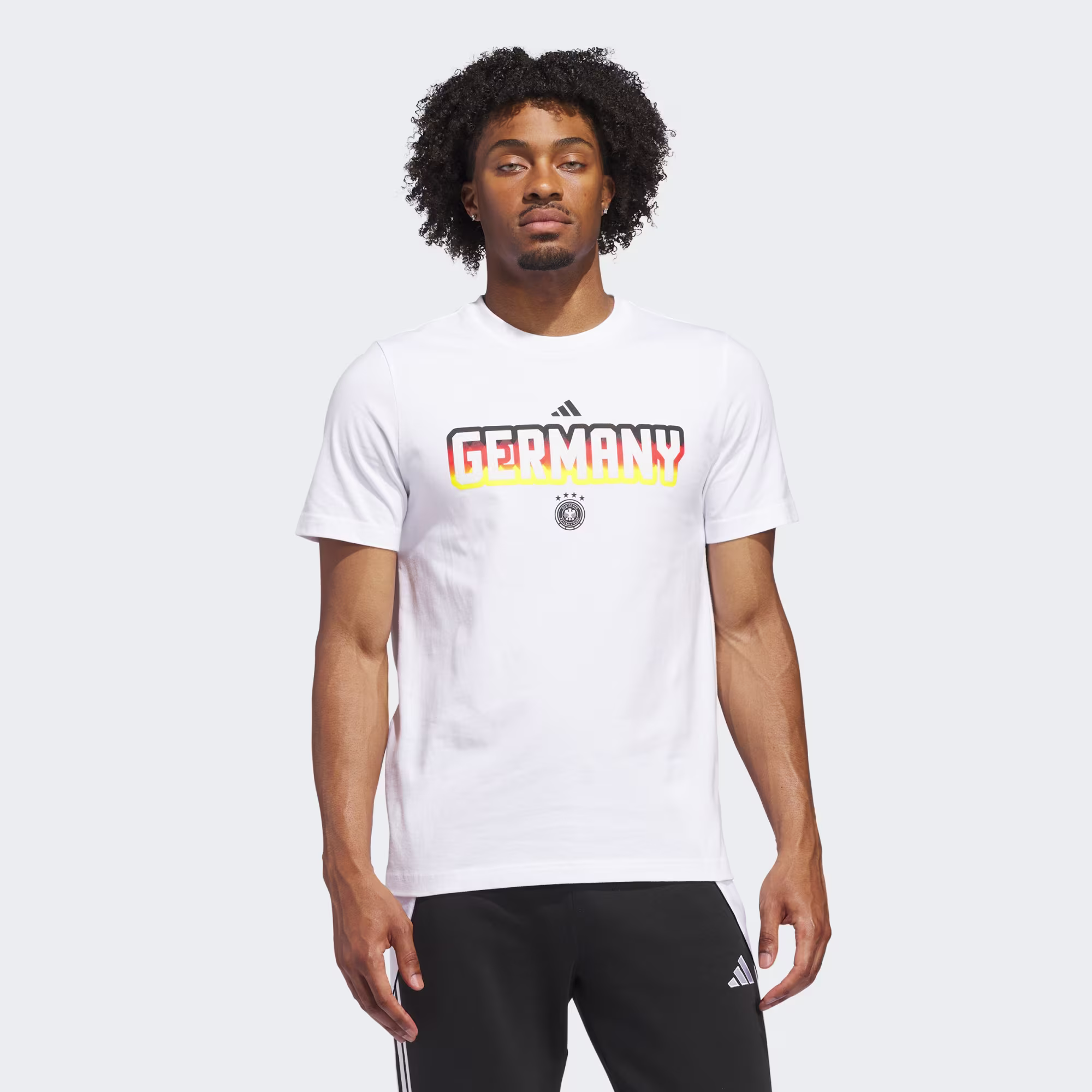 adidas World Cup Germany Men's Home Graphic Tee 26 – White - Image 5