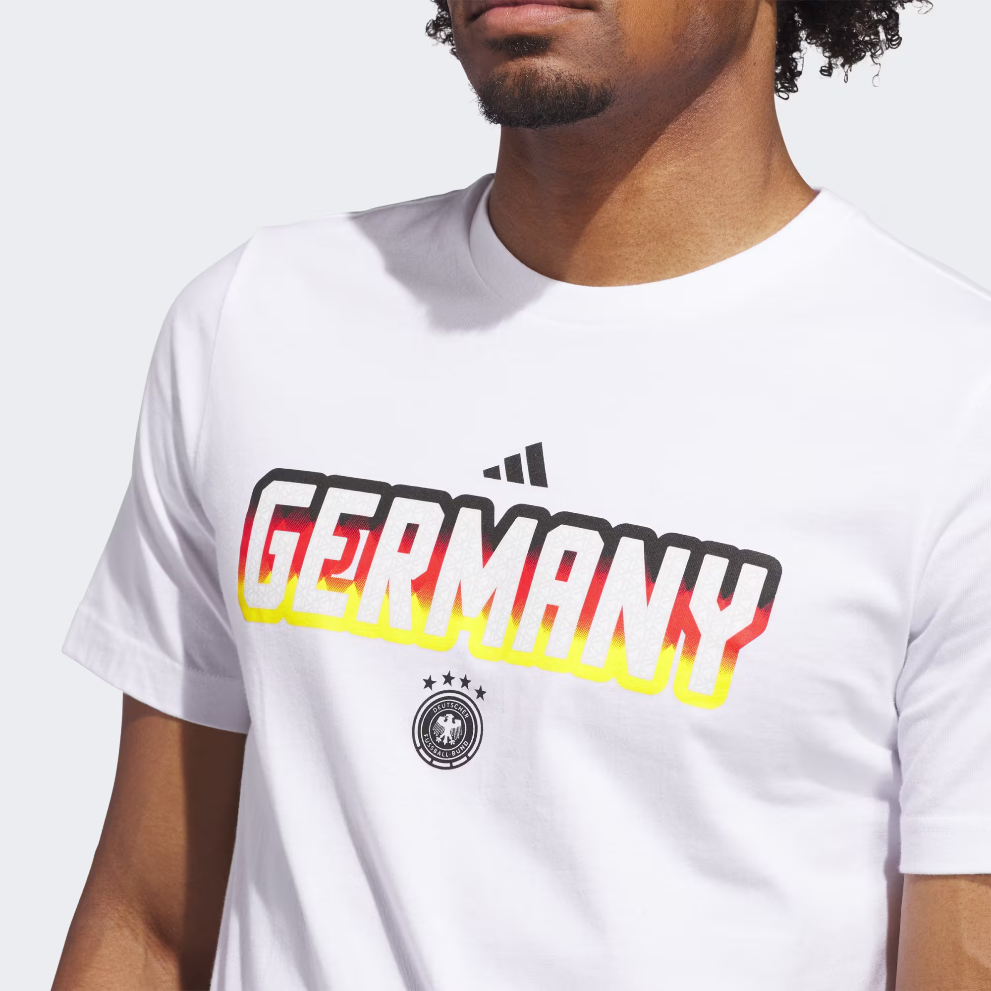 adidas World Cup Germany Men's Home Graphic Tee 26 – White - Image 3