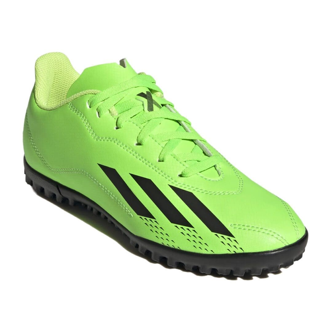 adidas X Speedportal.4 Youth Turf Shoes (Solar Green / Black) - Image 2