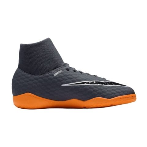Nike Jr Phantom X III Academy Youth Indoor Futsal Shoes (Dark Grey / Total Orange)