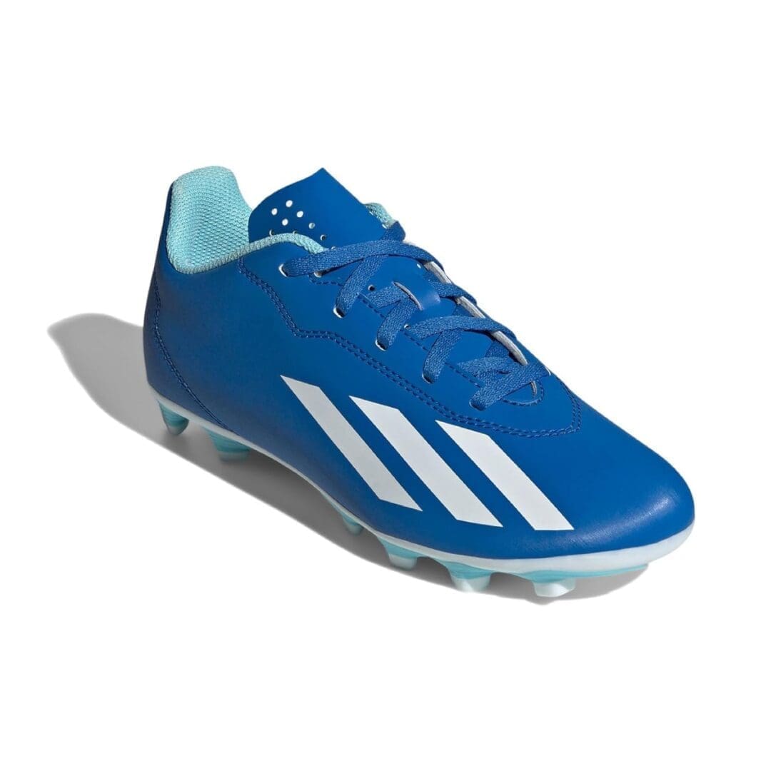 adidas X Crazylight.4 Youth Firm Ground Shoes (Bright Royal / White) - Image 2