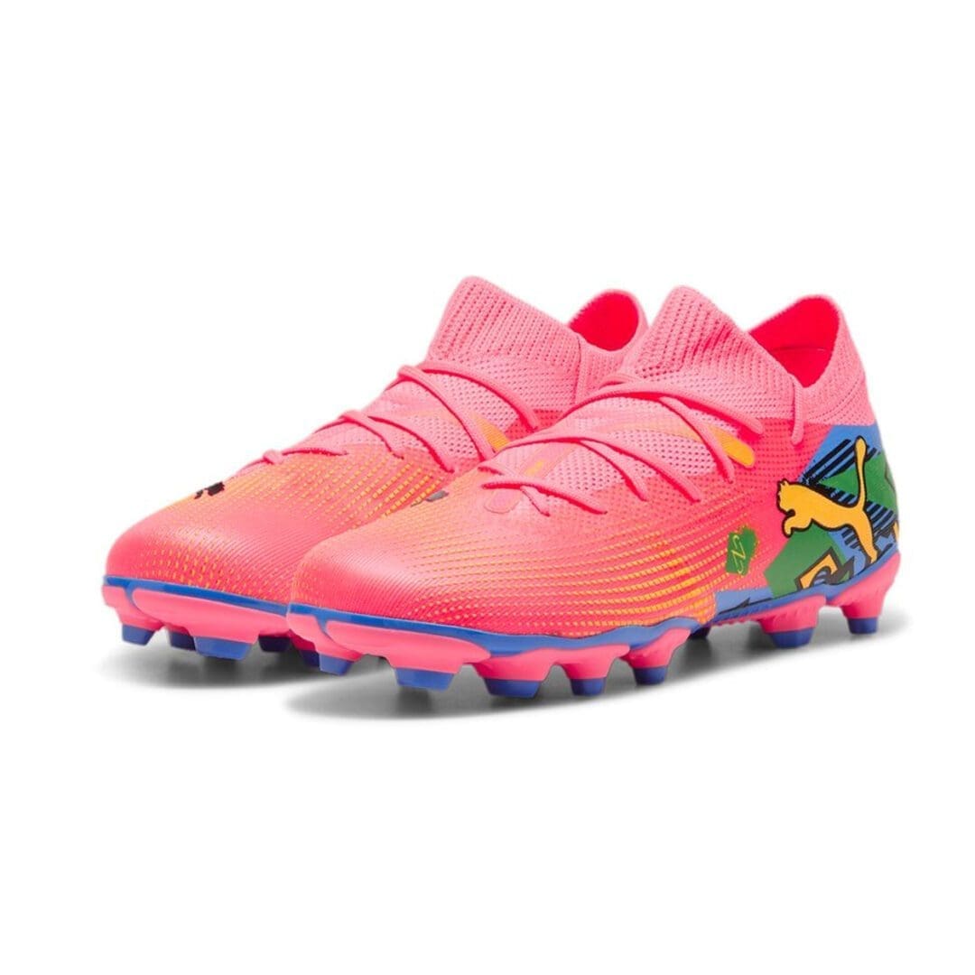 Puma Future Junior 7 Match NJR Cleats FG (Sunset Glow / Bluemazing) - Image 2