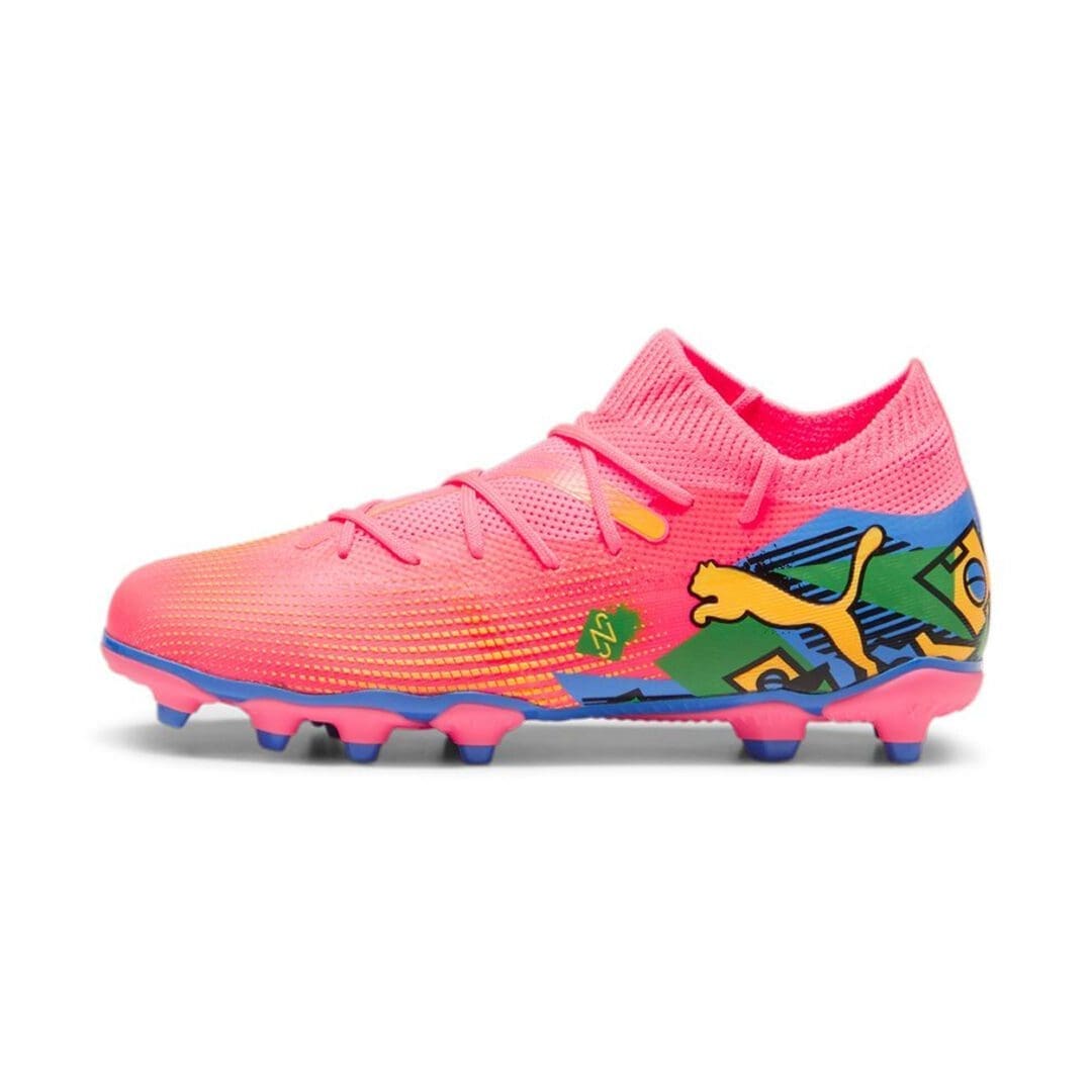 Puma Future Junior 7 Match NJR Cleats FG (Sunset Glow / Bluemazing) - Image 4