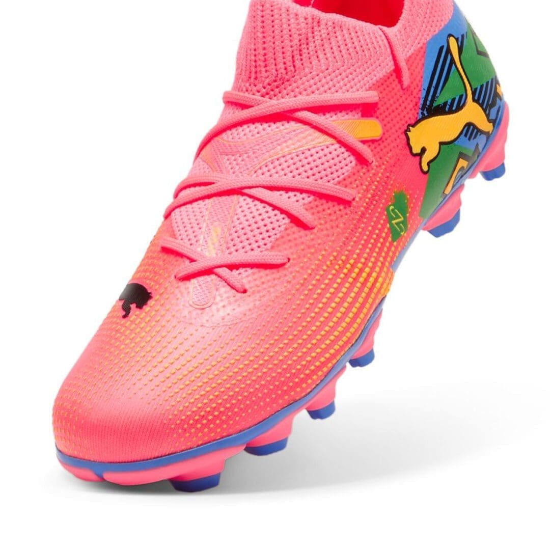 Puma Future Junior 7 Match NJR Cleats FG (Sunset Glow / Bluemazing) - Image 3