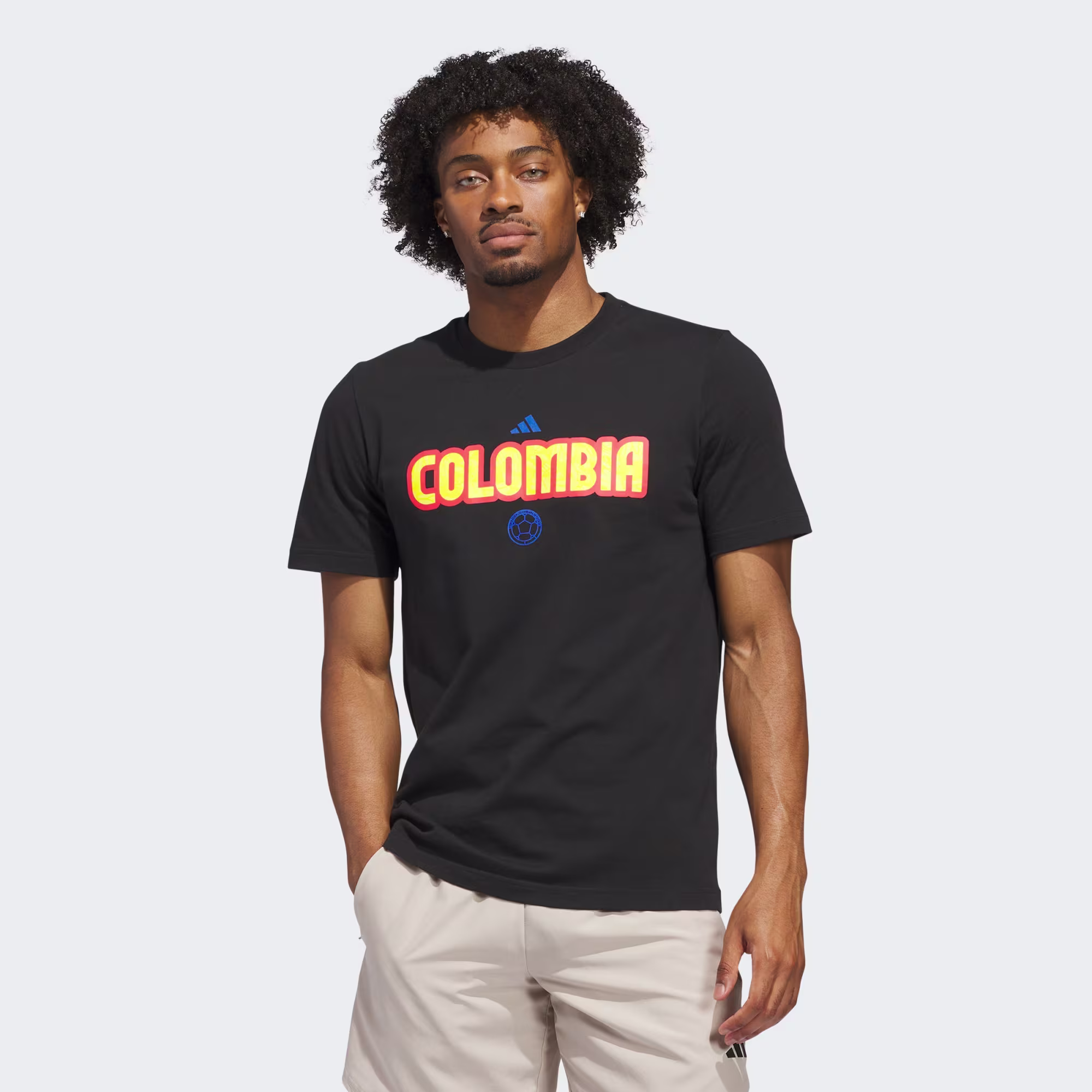 adidas World Cup Colombia Men's Home Graphic Tee 26 - Black - Image 4