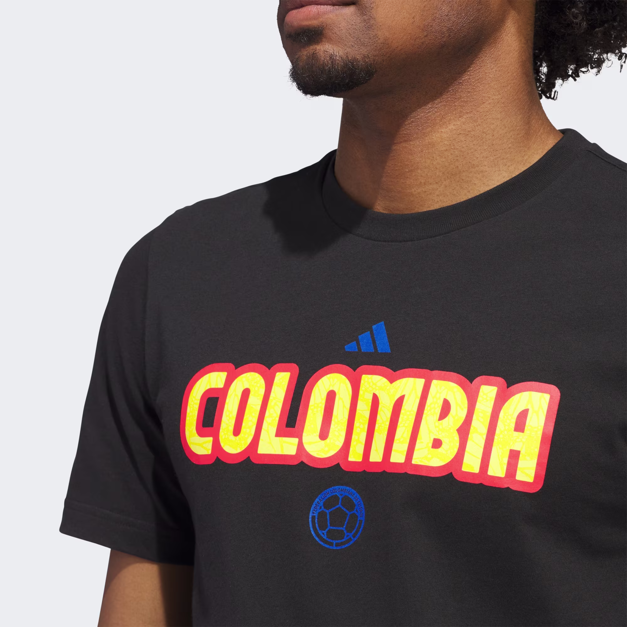 adidas World Cup Colombia Men's Home Graphic Tee 26 - Black - Image 2