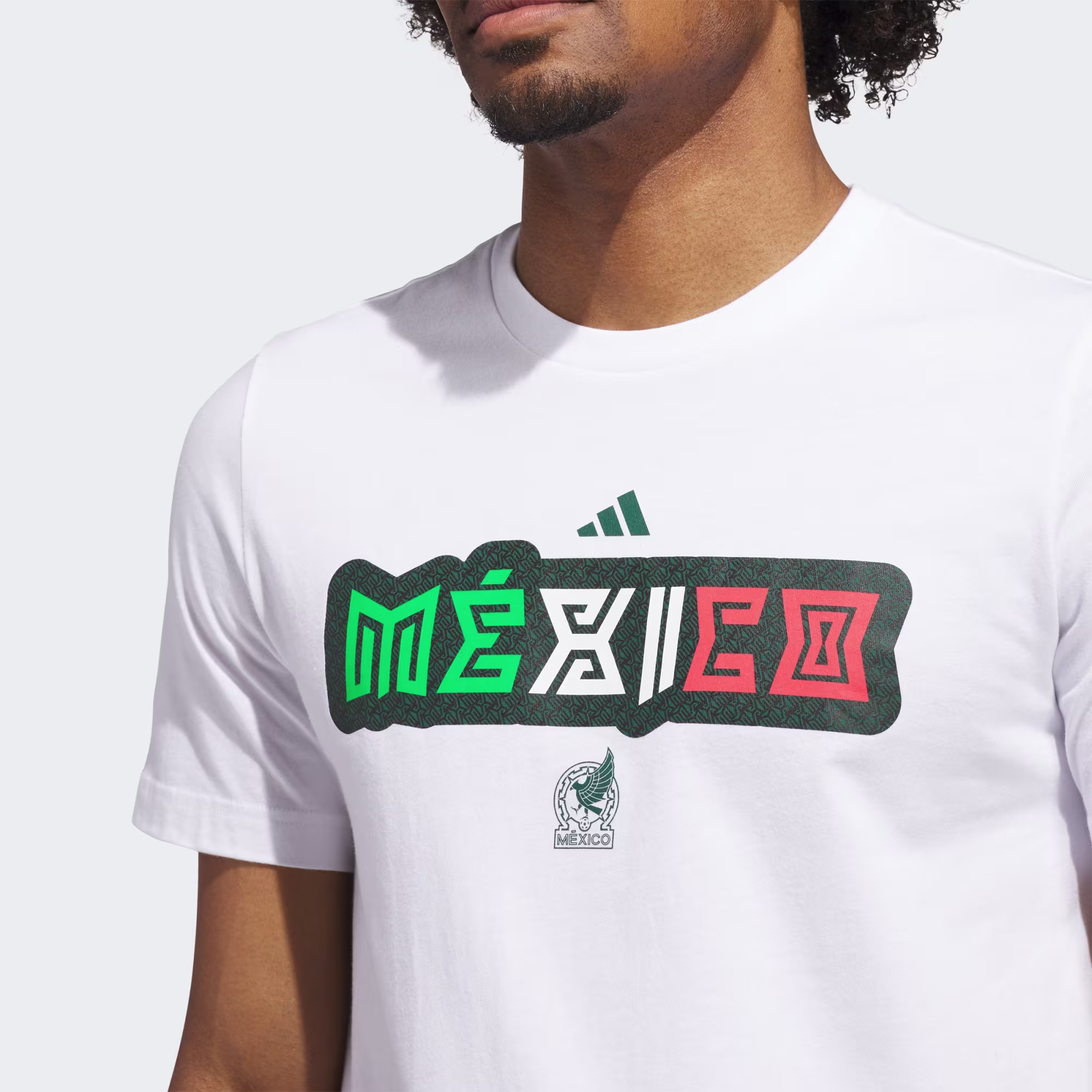 adidas World Cup Mexico Men's Home Graphic Tee 26 - White - Image 2