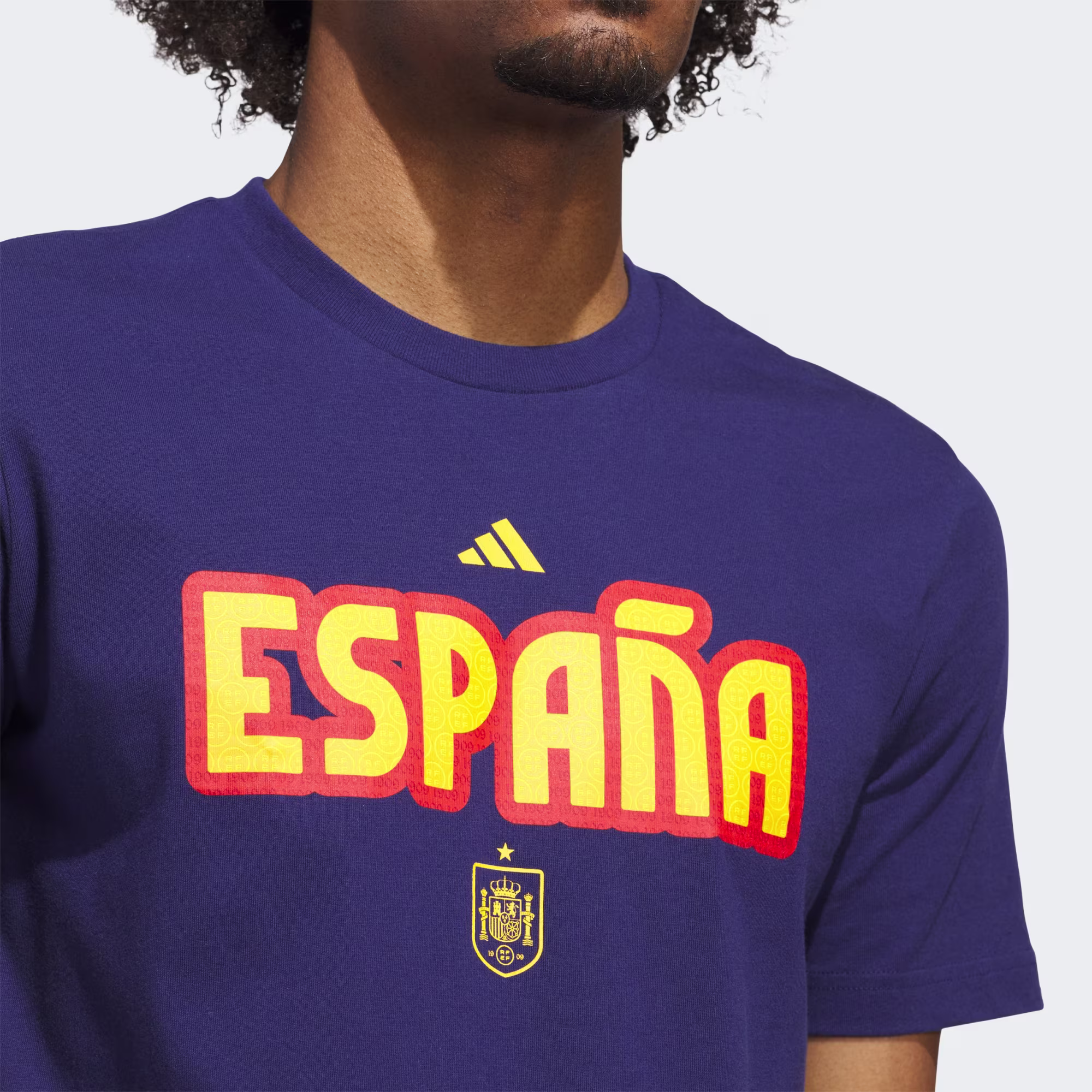 adidas World Cup Spain Men's Home Graphic Tee 26 - Dark Blue - Image 3