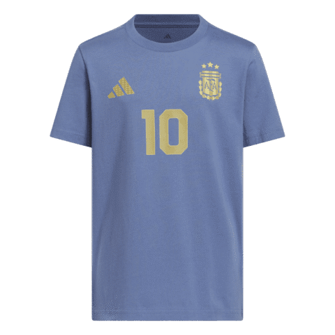 adidas Argentina Home Messi #10 Youth Graphic Tee 26 - Blue