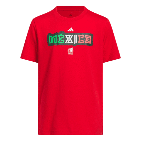 adidas World Cup Mexico Youth Home Graphic Tee 26 - Red