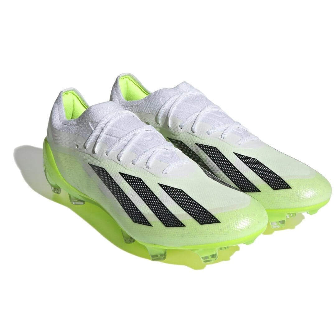 adidas X CrazyFast .1 Firm Ground Cleats Shoes (Lucid Lemon/White) - Image 4