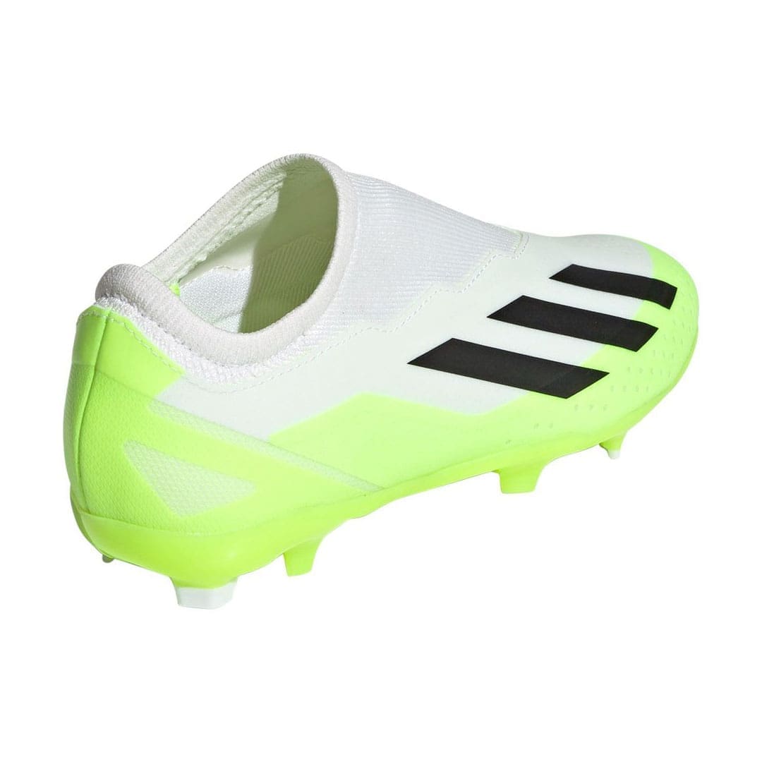 adidas X Crazyfast .3 Laceless Firm Ground (White/Green) - Image 3