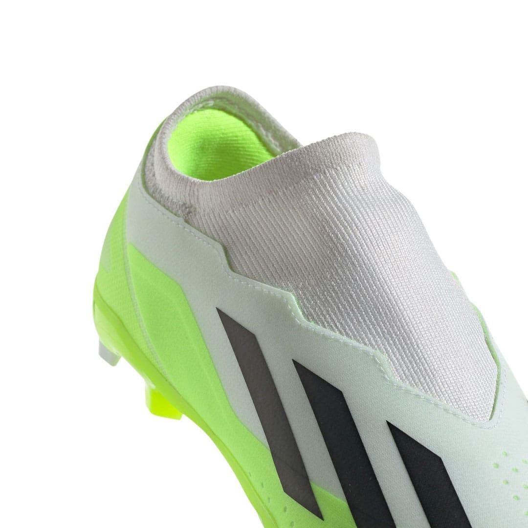 adidas X Crazyfast .3 Laceless Firm Ground (White/Green) - Image 4