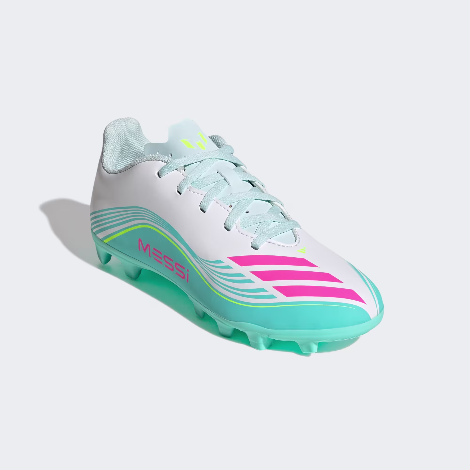 adidas F50 MESSI CLUB Youth Firm Ground / Multi Ground Soccer Cleats Aurora Radiant Pack - Image 5