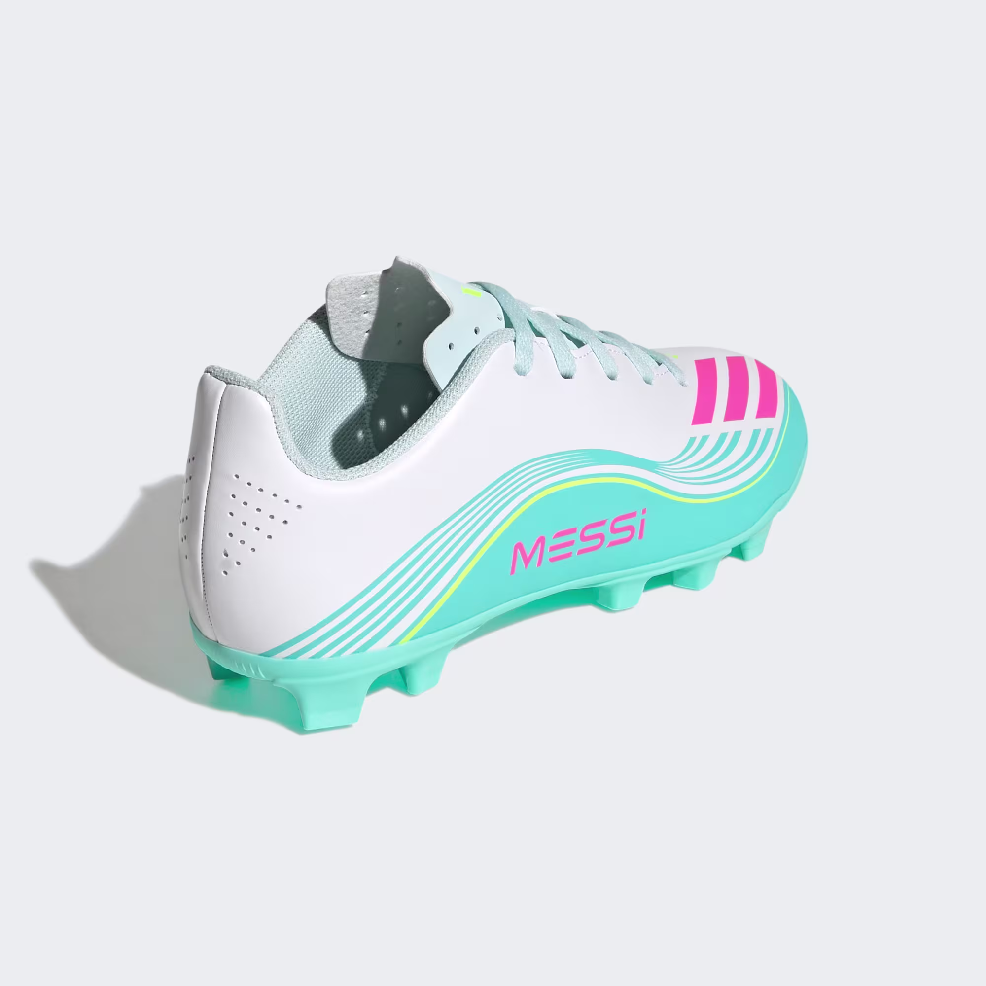 adidas F50 MESSI CLUB Youth Firm Ground / Multi Ground Soccer Cleats Aurora Radiant Pack - Image 6