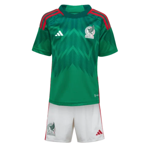 adidas Mexico 2022 Little Kids Home Mini Kit