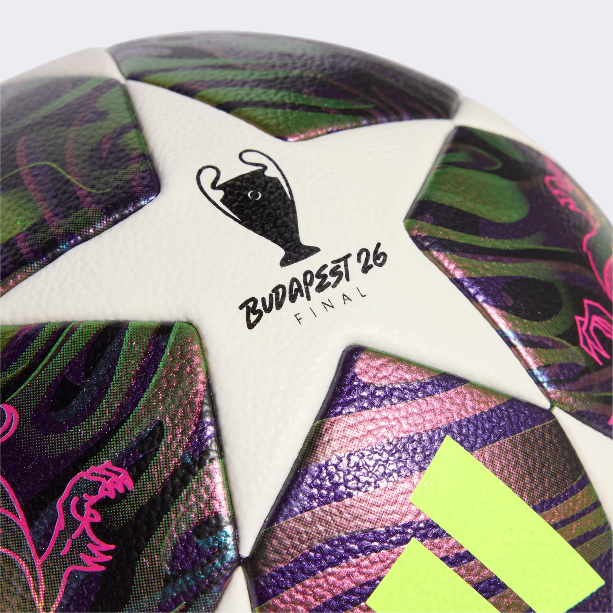 adidas UEFA Champions League Final Pro Ball - Dark Purple/White/Solar Yellow - Image 3