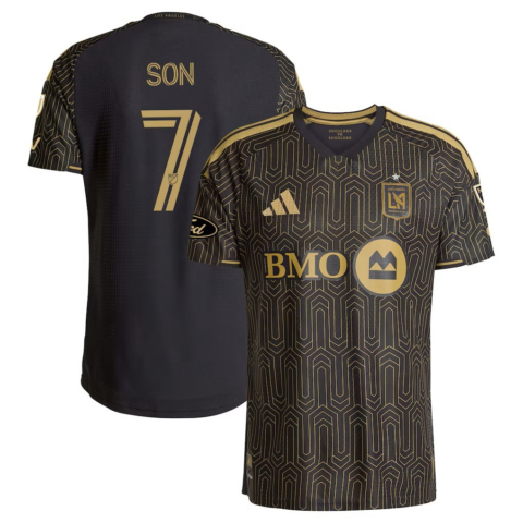 adidas  LAFC Men's Son Heung-Min #7 Black 2026 Primary Kit On-Field Authentic Patch Jersey