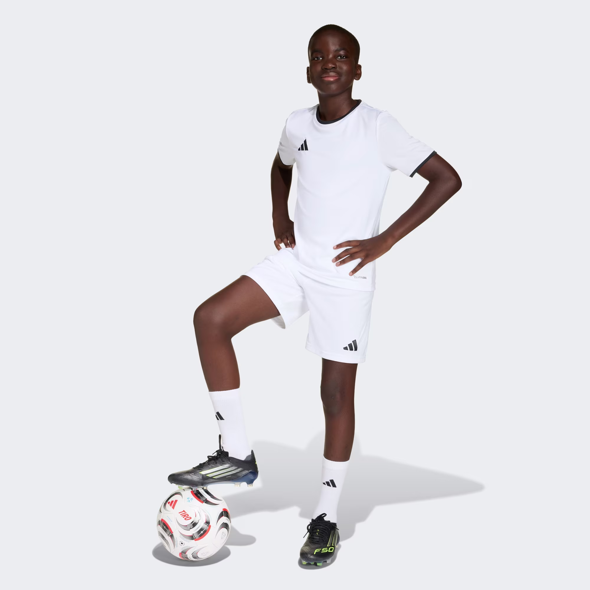 adidas Entrada26 Youth Shorts Kids White - Image 4