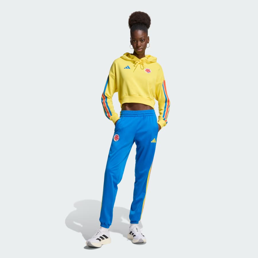 adidas Colombia Women's DNA Hoodie, Yellow - Image 3